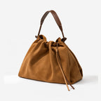 Medium Gather Bag Set in Ochre Suede