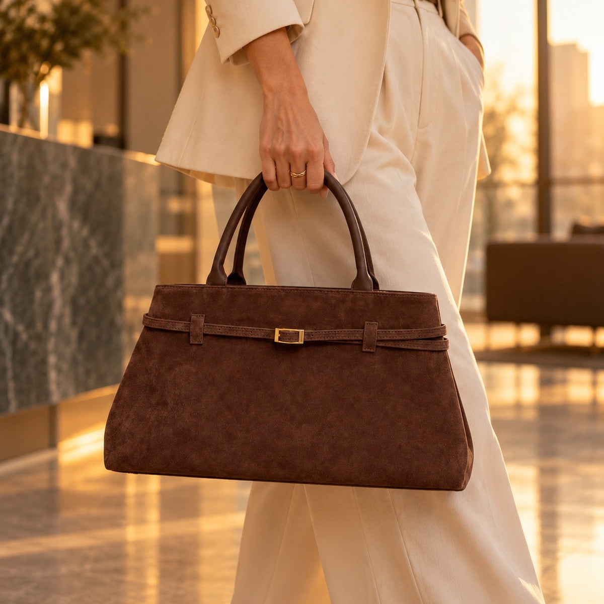 The Livia Suede-Look Bag