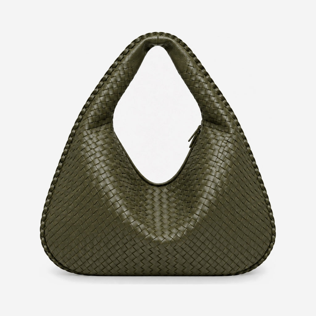 The Nora Woven Hobo in Olive
